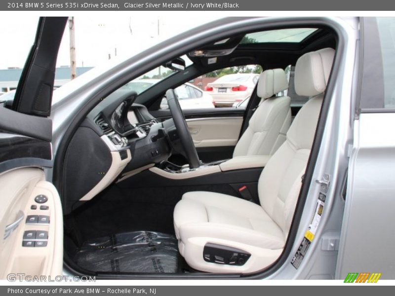 Glacier Silver Metallic / Ivory White/Black 2014 BMW 5 Series 535i xDrive Sedan