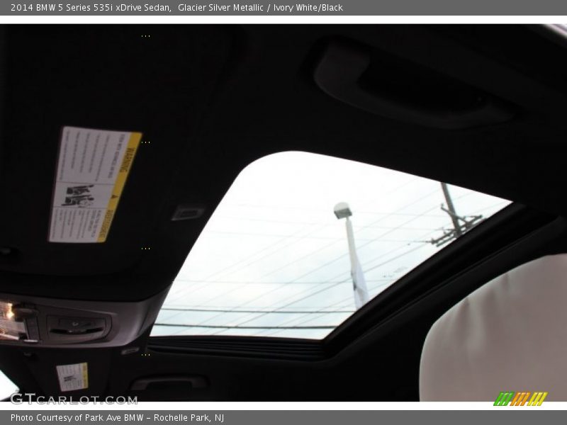 Glacier Silver Metallic / Ivory White/Black 2014 BMW 5 Series 535i xDrive Sedan