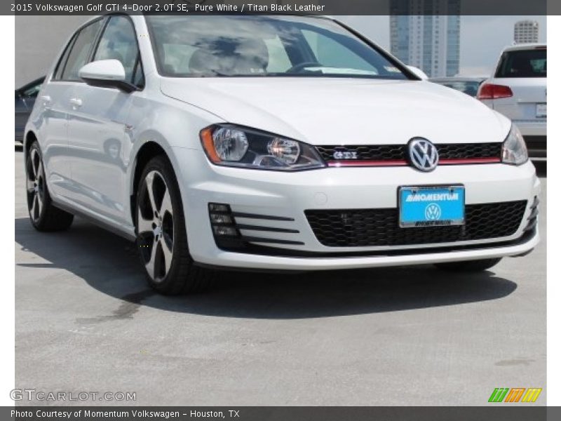 Pure White / Titan Black Leather 2015 Volkswagen Golf GTI 4-Door 2.0T SE
