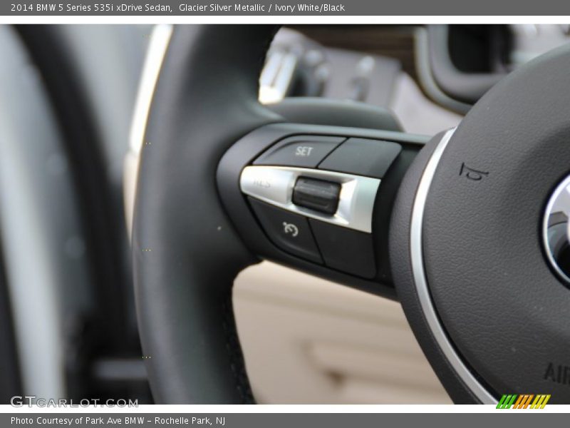 Glacier Silver Metallic / Ivory White/Black 2014 BMW 5 Series 535i xDrive Sedan