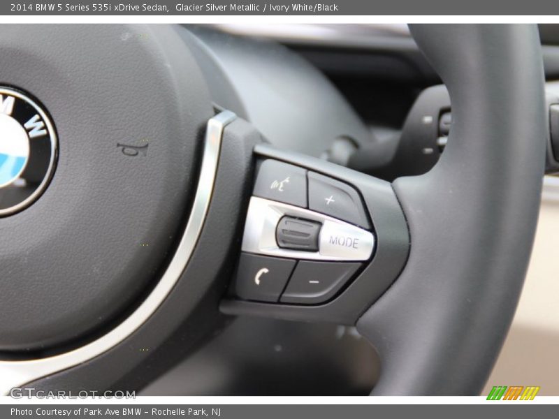 Glacier Silver Metallic / Ivory White/Black 2014 BMW 5 Series 535i xDrive Sedan