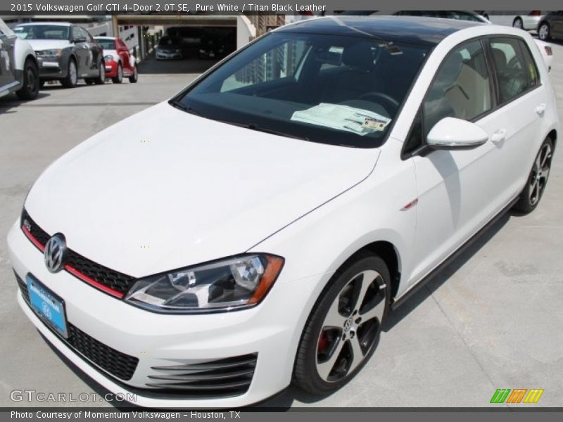 Pure White / Titan Black Leather 2015 Volkswagen Golf GTI 4-Door 2.0T SE