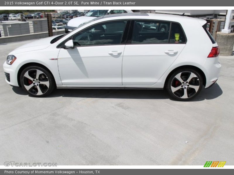 Pure White / Titan Black Leather 2015 Volkswagen Golf GTI 4-Door 2.0T SE
