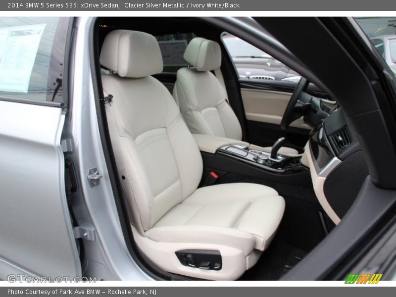 Glacier Silver Metallic / Ivory White/Black 2014 BMW 5 Series 535i xDrive Sedan