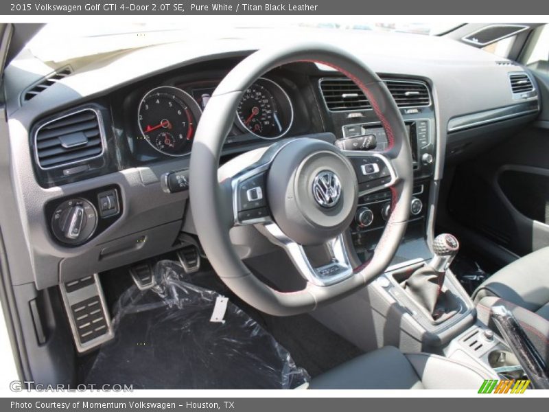 Pure White / Titan Black Leather 2015 Volkswagen Golf GTI 4-Door 2.0T SE