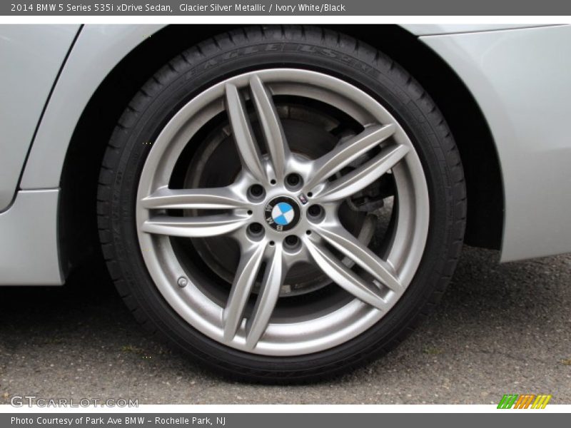 Glacier Silver Metallic / Ivory White/Black 2014 BMW 5 Series 535i xDrive Sedan
