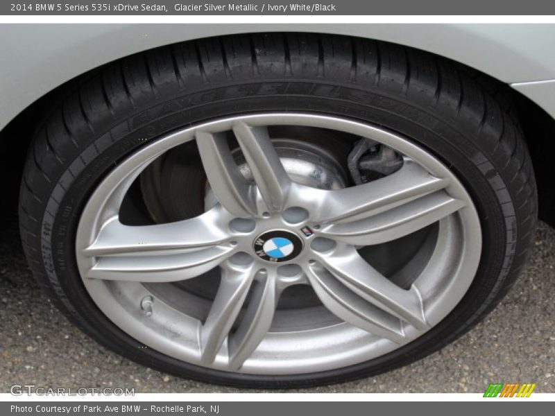 Glacier Silver Metallic / Ivory White/Black 2014 BMW 5 Series 535i xDrive Sedan