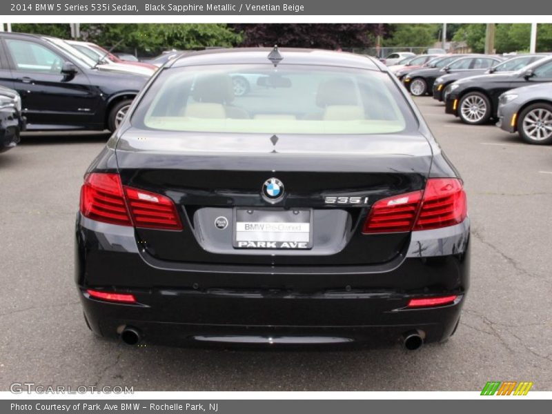 Black Sapphire Metallic / Venetian Beige 2014 BMW 5 Series 535i Sedan