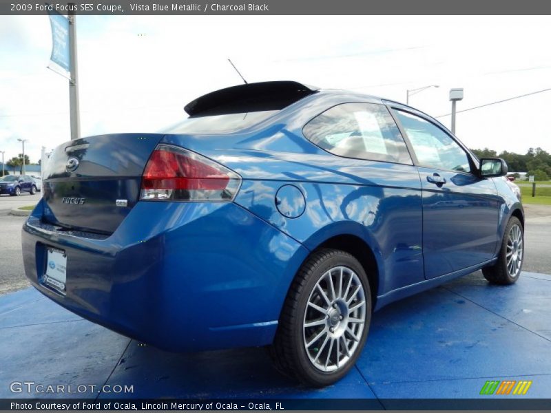 Vista Blue Metallic / Charcoal Black 2009 Ford Focus SES Coupe