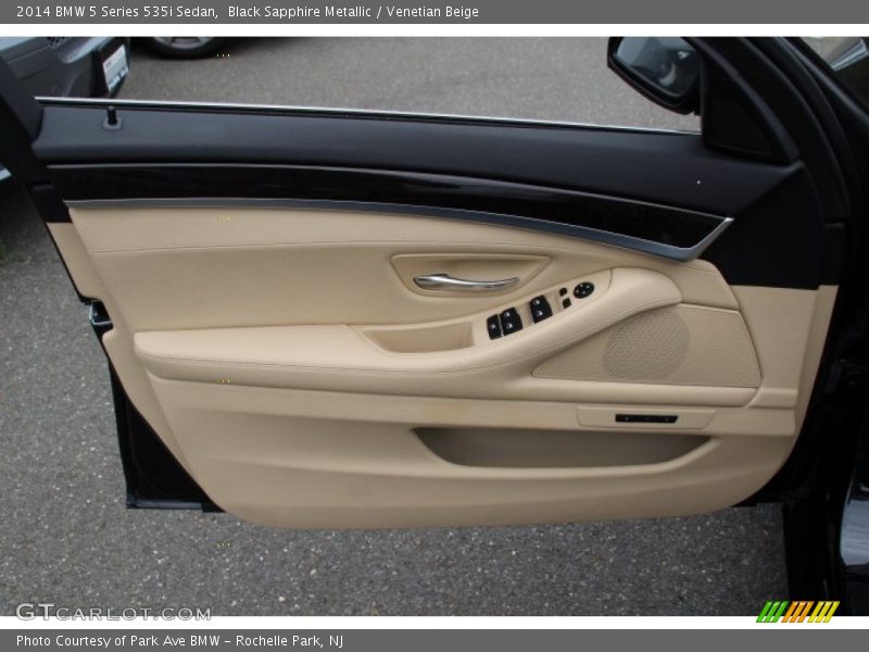Black Sapphire Metallic / Venetian Beige 2014 BMW 5 Series 535i Sedan