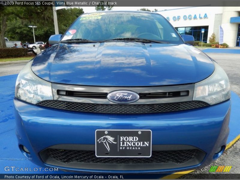 Vista Blue Metallic / Charcoal Black 2009 Ford Focus SES Coupe