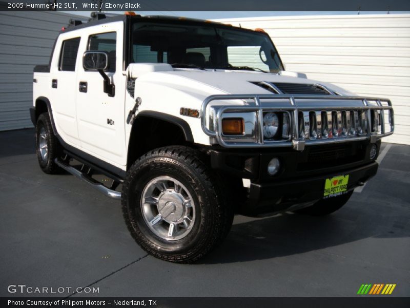 White / Ebony Black 2005 Hummer H2 SUT