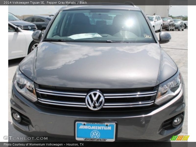 Pepper Gray Metallic / Black 2014 Volkswagen Tiguan SE