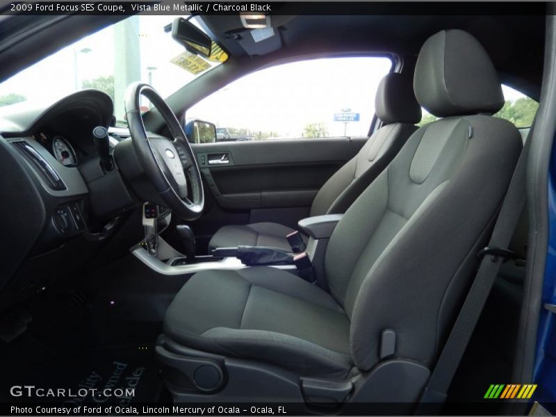 Vista Blue Metallic / Charcoal Black 2009 Ford Focus SES Coupe