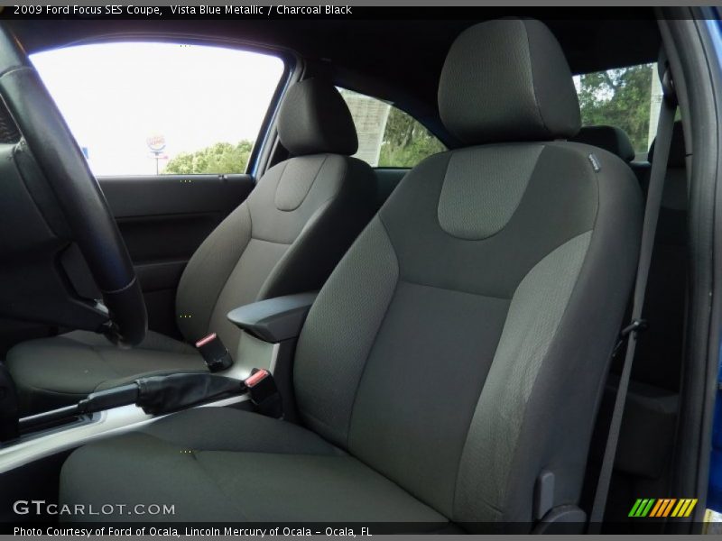 Vista Blue Metallic / Charcoal Black 2009 Ford Focus SES Coupe