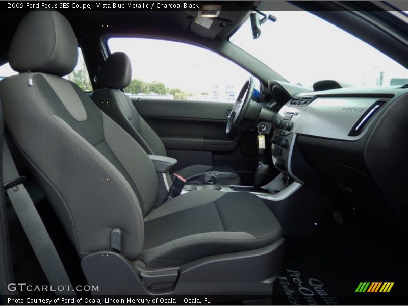 Vista Blue Metallic / Charcoal Black 2009 Ford Focus SES Coupe