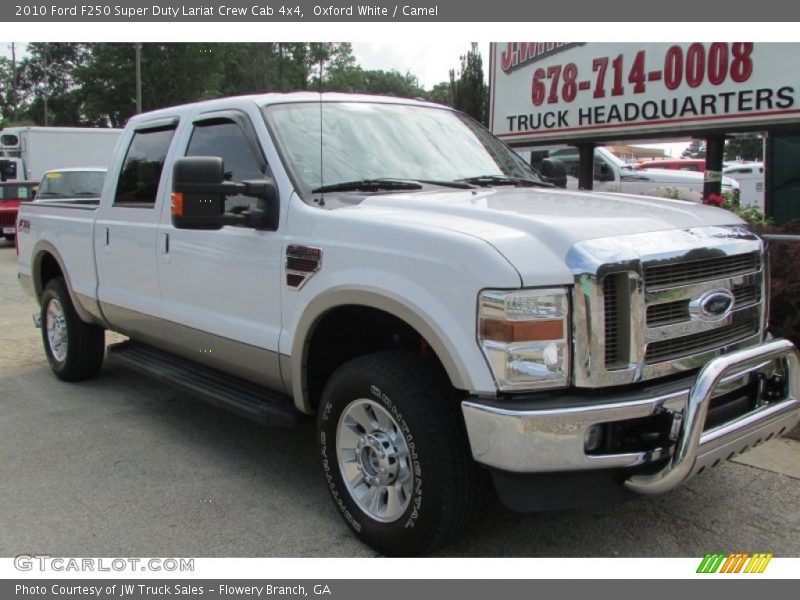 Oxford White / Camel 2010 Ford F250 Super Duty Lariat Crew Cab 4x4