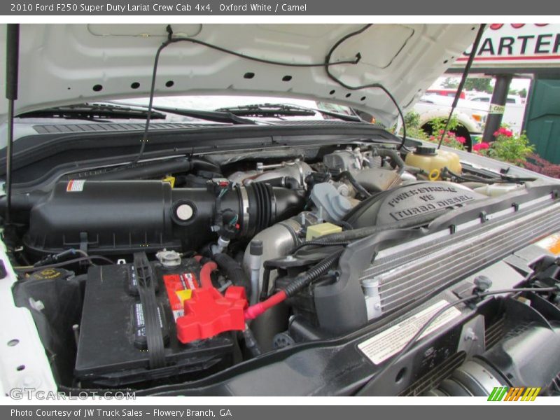 Oxford White / Camel 2010 Ford F250 Super Duty Lariat Crew Cab 4x4