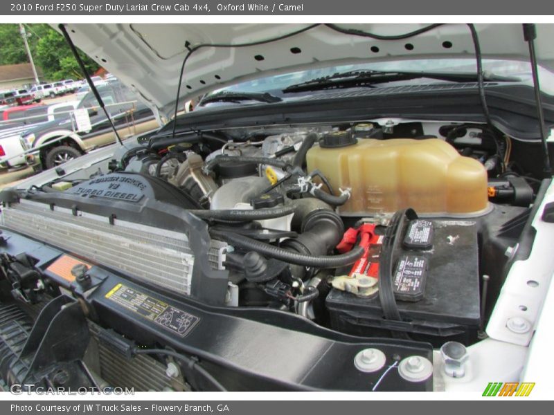 Oxford White / Camel 2010 Ford F250 Super Duty Lariat Crew Cab 4x4