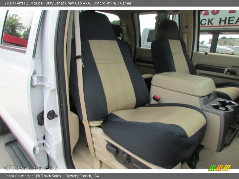 Oxford White / Camel 2010 Ford F250 Super Duty Lariat Crew Cab 4x4