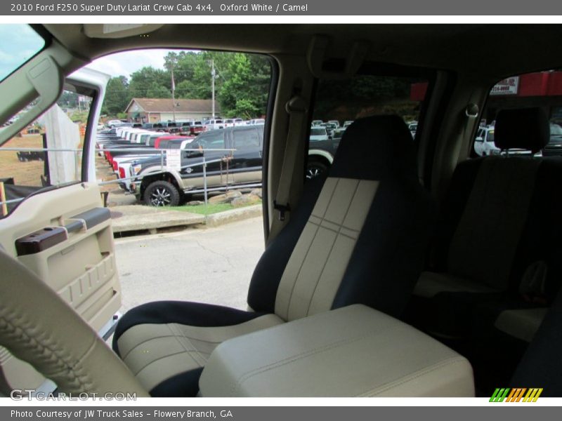 Oxford White / Camel 2010 Ford F250 Super Duty Lariat Crew Cab 4x4