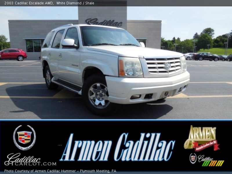 White Diamond / Shale 2003 Cadillac Escalade AWD