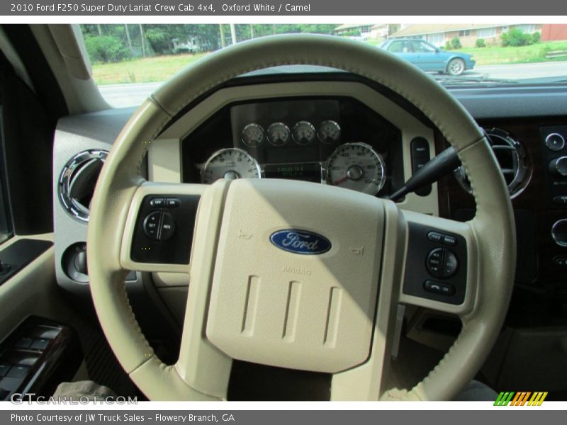Oxford White / Camel 2010 Ford F250 Super Duty Lariat Crew Cab 4x4