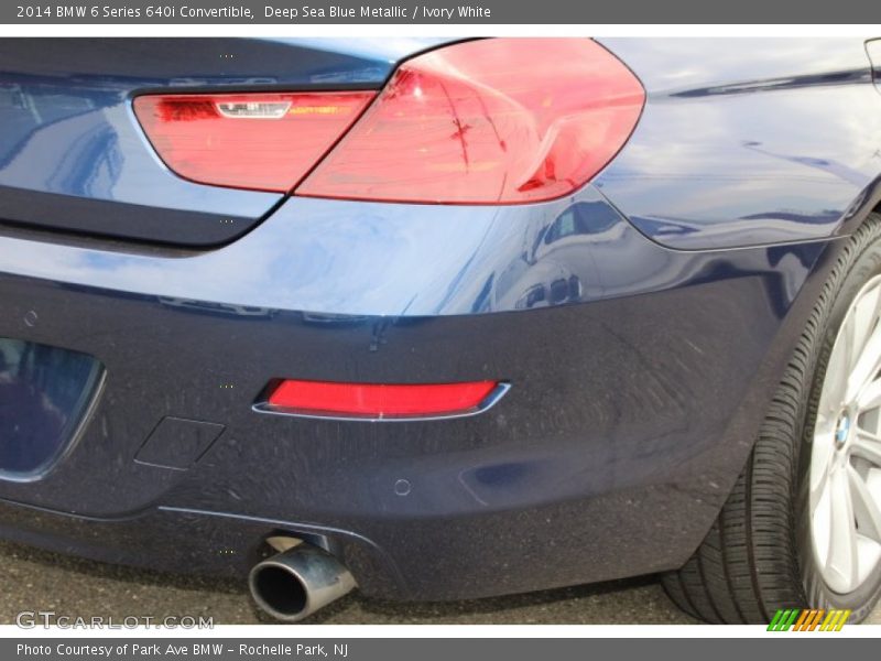 Deep Sea Blue Metallic / Ivory White 2014 BMW 6 Series 640i Convertible