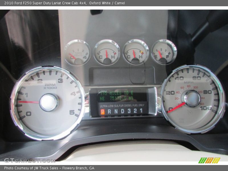Oxford White / Camel 2010 Ford F250 Super Duty Lariat Crew Cab 4x4
