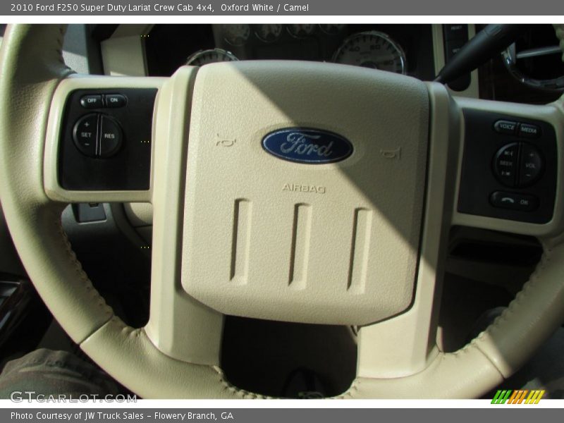 Oxford White / Camel 2010 Ford F250 Super Duty Lariat Crew Cab 4x4
