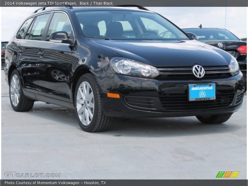 Black / Titan Black 2014 Volkswagen Jetta TDI SportWagen