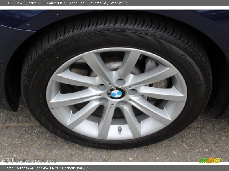 Deep Sea Blue Metallic / Ivory White 2014 BMW 6 Series 640i Convertible
