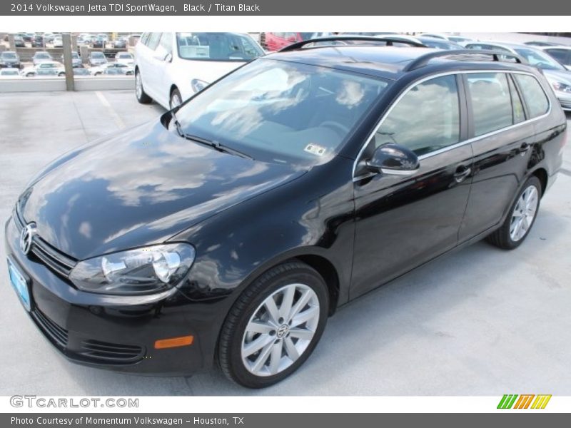 Black / Titan Black 2014 Volkswagen Jetta TDI SportWagen