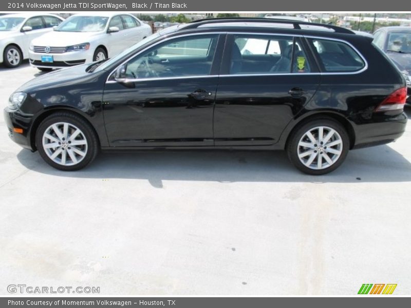 Black / Titan Black 2014 Volkswagen Jetta TDI SportWagen