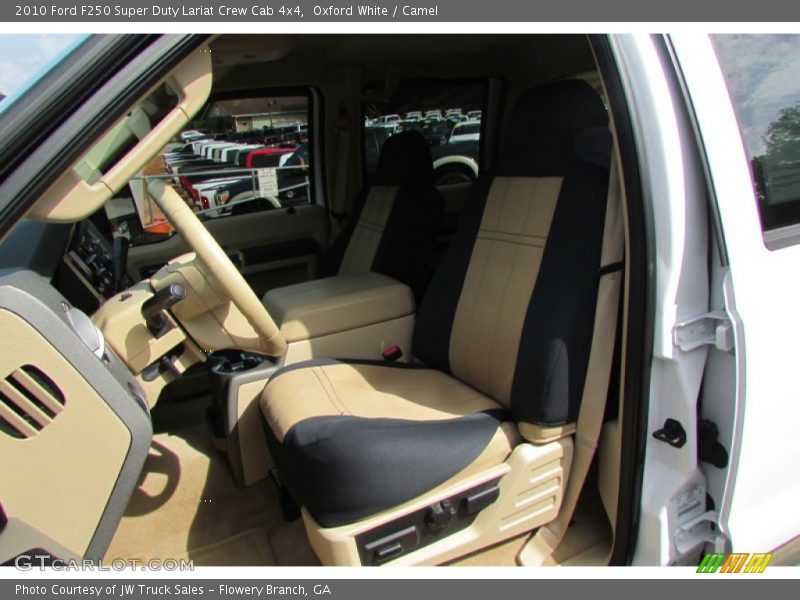 Oxford White / Camel 2010 Ford F250 Super Duty Lariat Crew Cab 4x4