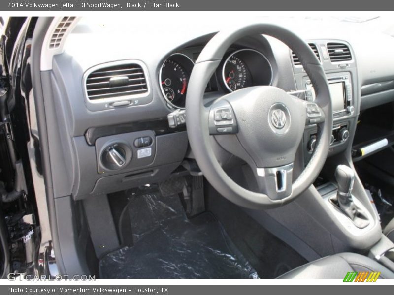 Black / Titan Black 2014 Volkswagen Jetta TDI SportWagen