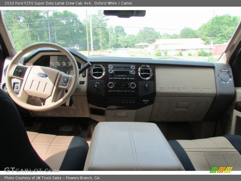 Oxford White / Camel 2010 Ford F250 Super Duty Lariat Crew Cab 4x4