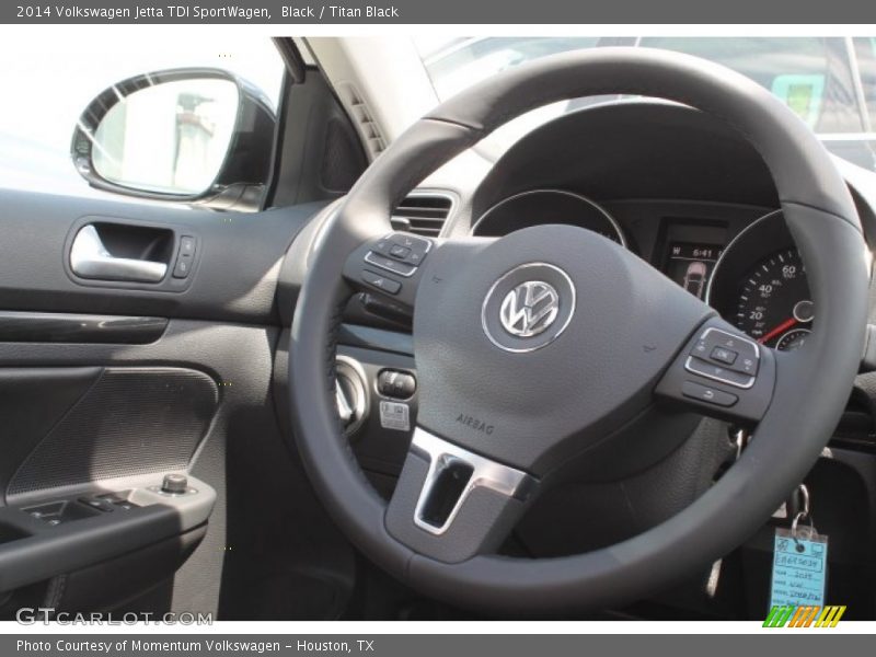 Black / Titan Black 2014 Volkswagen Jetta TDI SportWagen
