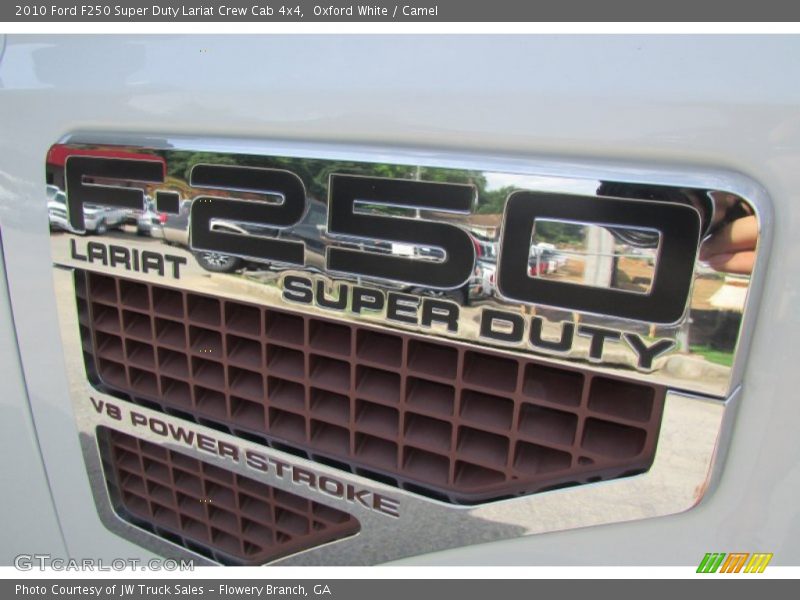 Oxford White / Camel 2010 Ford F250 Super Duty Lariat Crew Cab 4x4