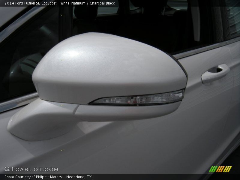White Platinum / Charcoal Black 2014 Ford Fusion SE EcoBoost