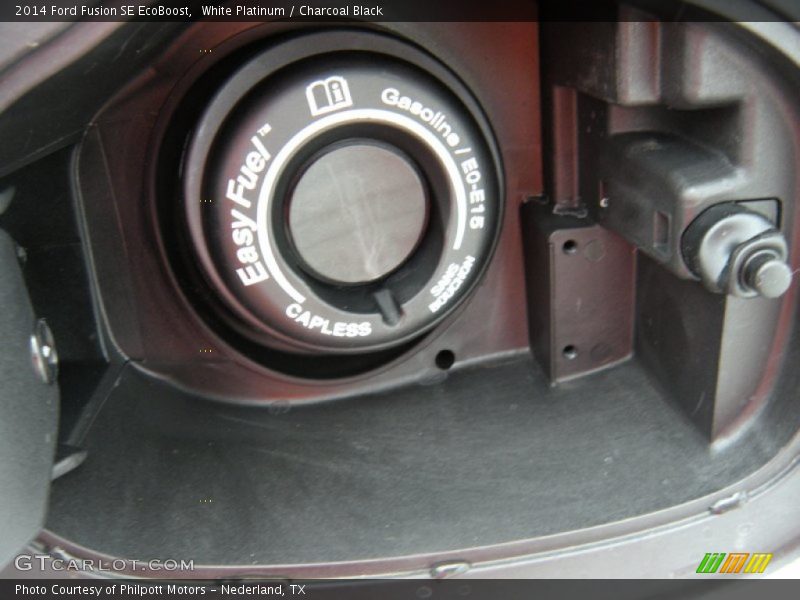 White Platinum / Charcoal Black 2014 Ford Fusion SE EcoBoost