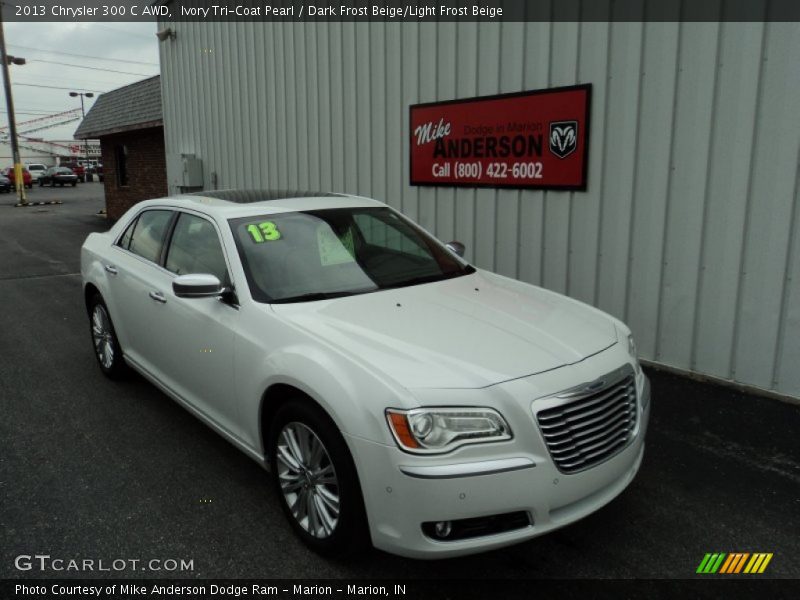 Ivory Tri-Coat Pearl / Dark Frost Beige/Light Frost Beige 2013 Chrysler 300 C AWD