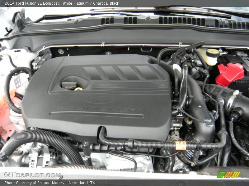 White Platinum / Charcoal Black 2014 Ford Fusion SE EcoBoost