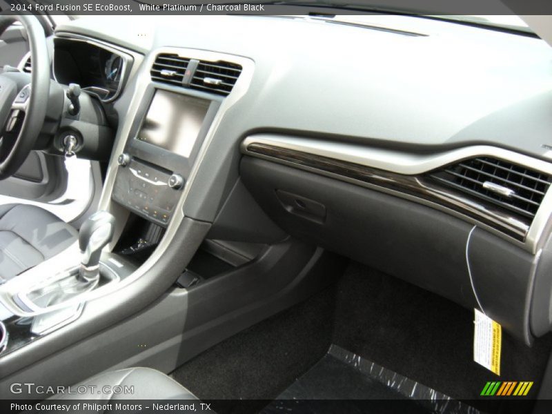 White Platinum / Charcoal Black 2014 Ford Fusion SE EcoBoost
