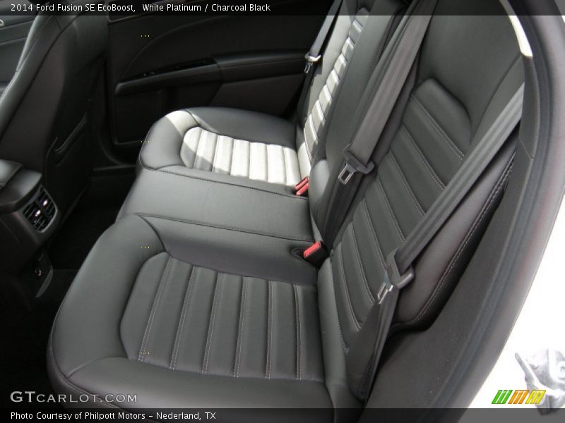 White Platinum / Charcoal Black 2014 Ford Fusion SE EcoBoost