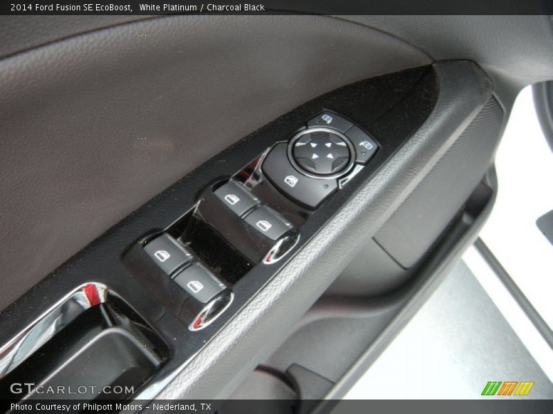 White Platinum / Charcoal Black 2014 Ford Fusion SE EcoBoost