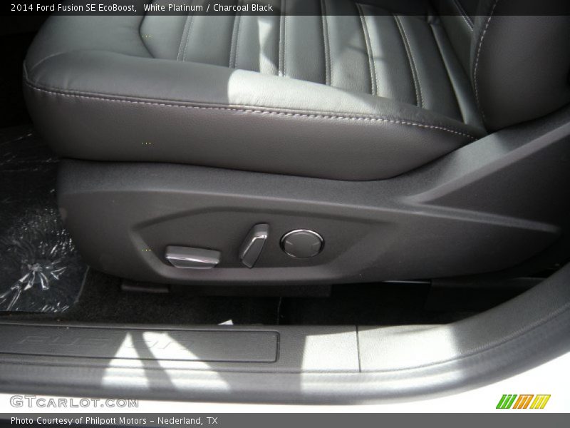 White Platinum / Charcoal Black 2014 Ford Fusion SE EcoBoost