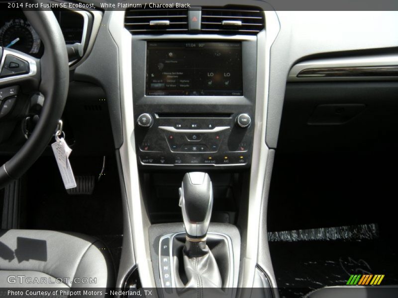 White Platinum / Charcoal Black 2014 Ford Fusion SE EcoBoost