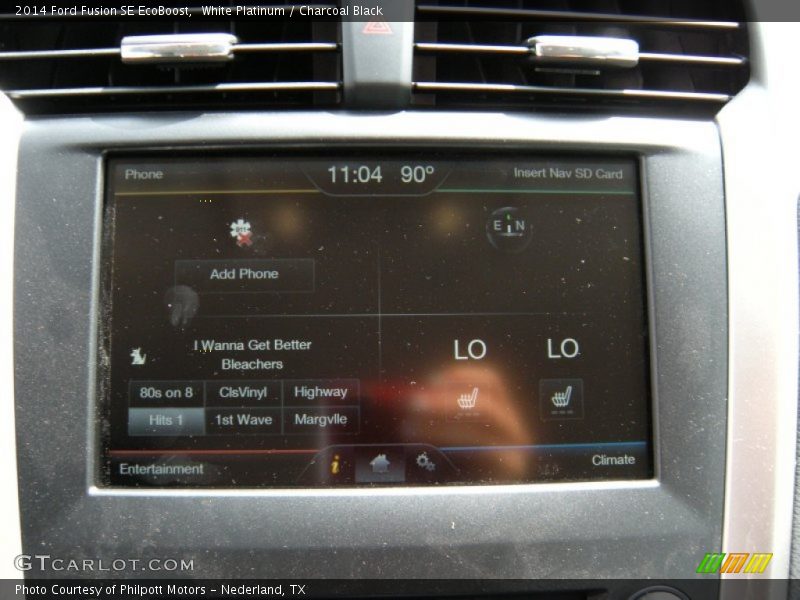 White Platinum / Charcoal Black 2014 Ford Fusion SE EcoBoost