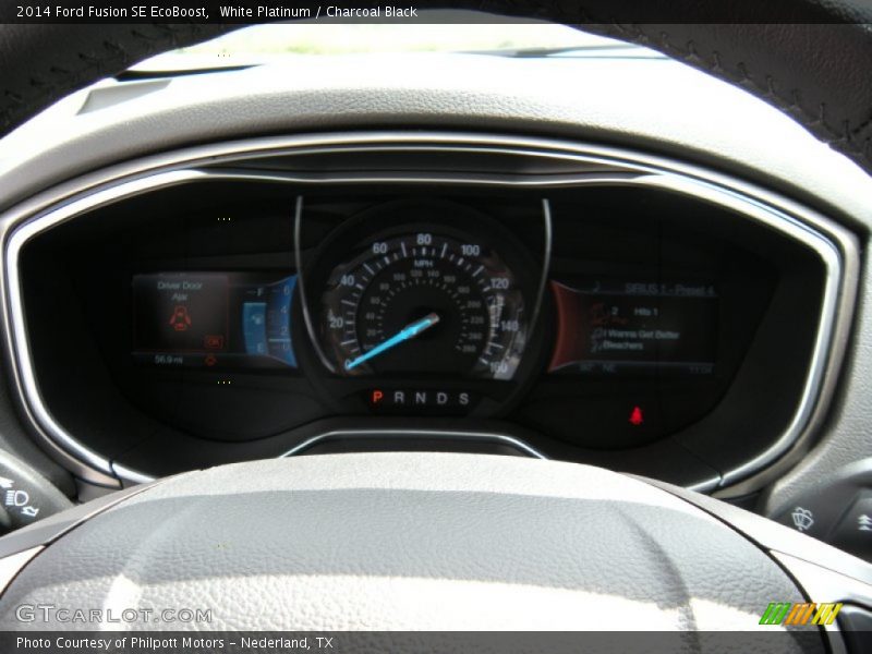 White Platinum / Charcoal Black 2014 Ford Fusion SE EcoBoost